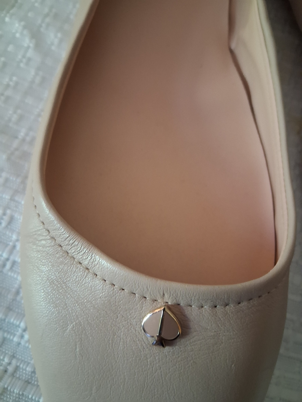 kate spade Nude Beige Leather Ballet Flats - Picture 4 of 4